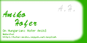 aniko hofer business card