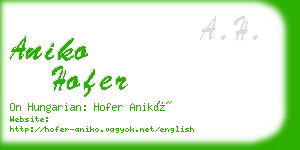 aniko hofer business card